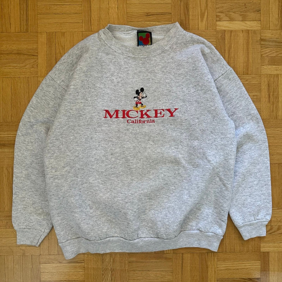 Vintage 90s Mickey Mouse California Made in USA Sweatshirt Medium - Picture 1 of 3